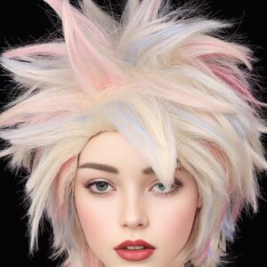 Multicolor Spiky Wig